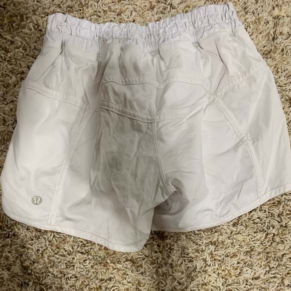 White lululemon running shorts, size 4 - Picture 2 of 3